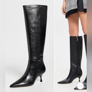 Larroude NWT Georgia Black Heeled Knee-High Boots 7.5